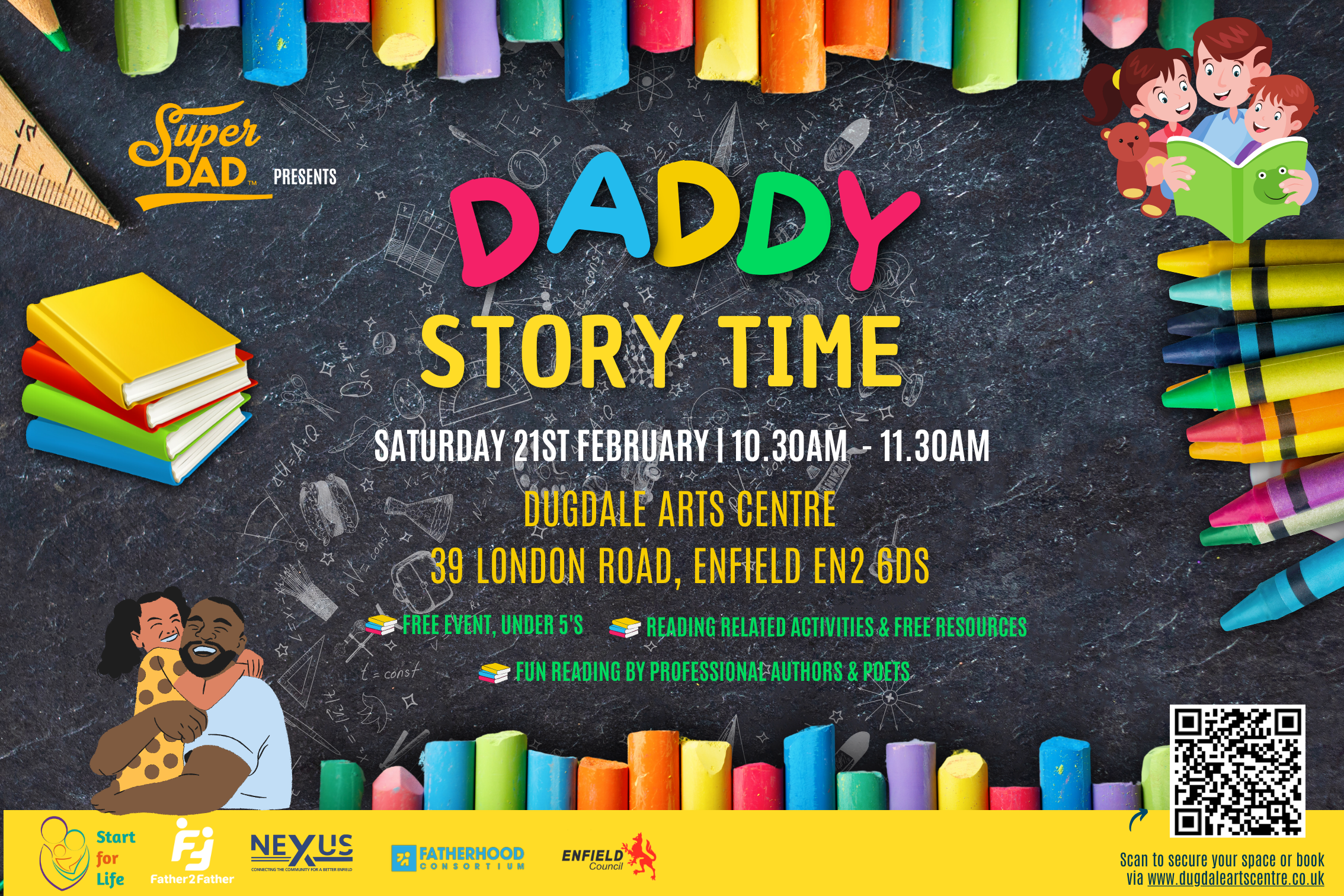Daddy Storytime Flyer 600 x 400 mm Sarah Najjuma Virtual Assistant Diary
